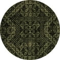 thumbnail image 1 of Ahgly Company Indoor Round Abstract Brown Modern Area Rugs, 5' Round, 1 of 4