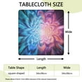 thumbnail image 2 of Colorful Burst Pattern Square Fitted Tablecloth with Elastic Edge,Square Table Cover,Washable Elastic Table Cover for Home Kitchen Party Decor 34"x34", 2 of 6