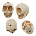 thumbnail image 2 of Gemstone Beads, Turquoise, Square Carved Skull 21x17mm, 10 Pieces, White, 2 of 2