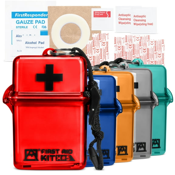 Avalanche Camping Mini First Aid Kit, 30 PCS | Red