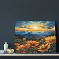thumbnail image 3 of Picia Sunset Sky Sunflower Pattern Decorative Picture – Unique Wall Art, Modern Canvas Print for Trendy Interiors (Horizontal), 3 of 6
