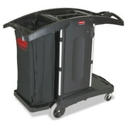 Rubbermaid Commercial Compact Folding Housekeeping Cart 22w x 51 3/4d x 44h Black 9T76