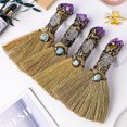 thumbnail image 2 of Happydeer Halloween Faux Amethyst Broom Figurine Handmade Healing Stone Fake Crystal Mini Witch Broom Decoration Ornament Festival Gift (Purple), 2 of 12