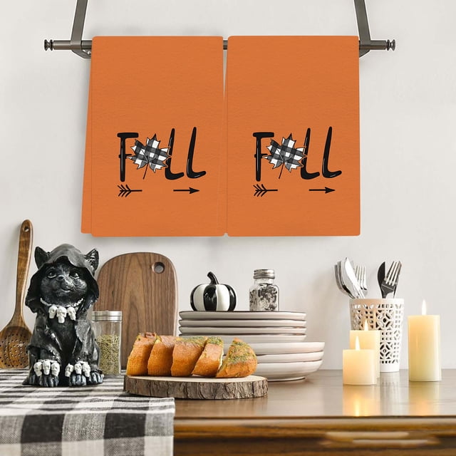 Paño de cocina para el Día de Acción de Gracias, paño de cocina de poliéster suave y absorbente con diseño multicolor, toalla decorativa para celebraciones navideñas, 65x45 cm