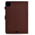 thumbnail image 5 of ELEHOLD Leather Wallet Case For iPad 6th Generation Fiber Pattern Lightweight Folio Stand Cover, Auto Sleep&Week Function, Full Body Protection, Brown, 5 of 9