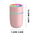 thumbnail image 2 of LACKUST Humidifiers for Bedroom,New 220ml Colorful Car Humidifier, Heavy Mist for Household and Vehicle Use,Pink, 2 of 6
