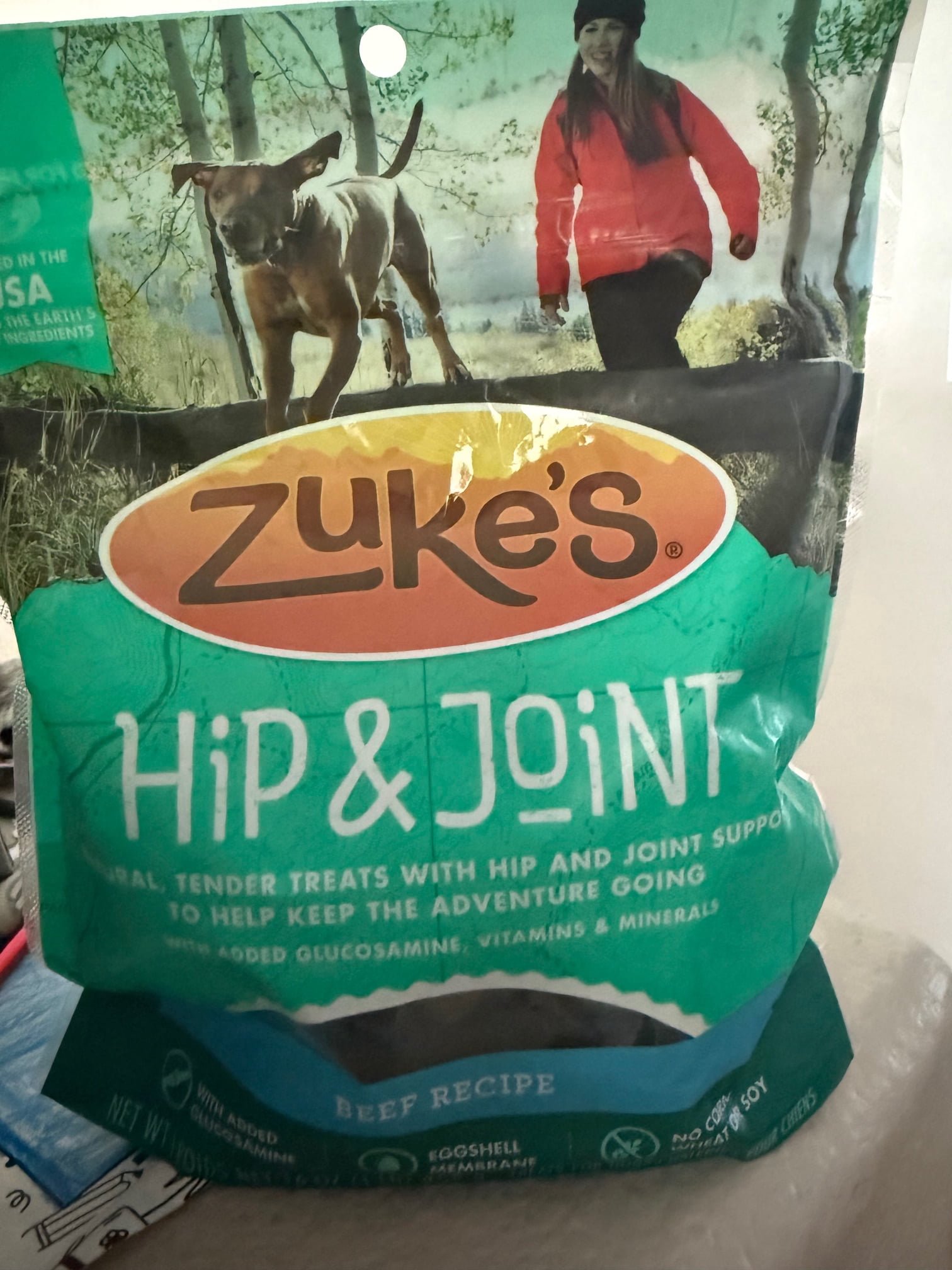 Zukes Hip Action Hip & Joint Supplement Dog Treat - Roasted Beef Recipe [Dog, Nutritional Supplements] 1 lb