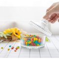 thumbnail image 2 of Crystal Glass Covered Candy Dish with Lid Sugar Bowl Cookie Jar (Diameter 3.9 Inch ), 2 of 7
