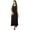 Brown, variant on Bimba Women's Solid Spaghetti Strap Maxi Dress for Summer Beach Wear Sundress