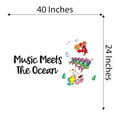 thumbnail image 4 of Music Meets The Ocean School Of Fish Singing Crab Trumpet Music Song Sing Notes Musician Maestro Piano Guitar Instruments Holiday Gift Decorating Ideas Wall Decal Sticker - Size: 40 In X 24 In, 4 of 5