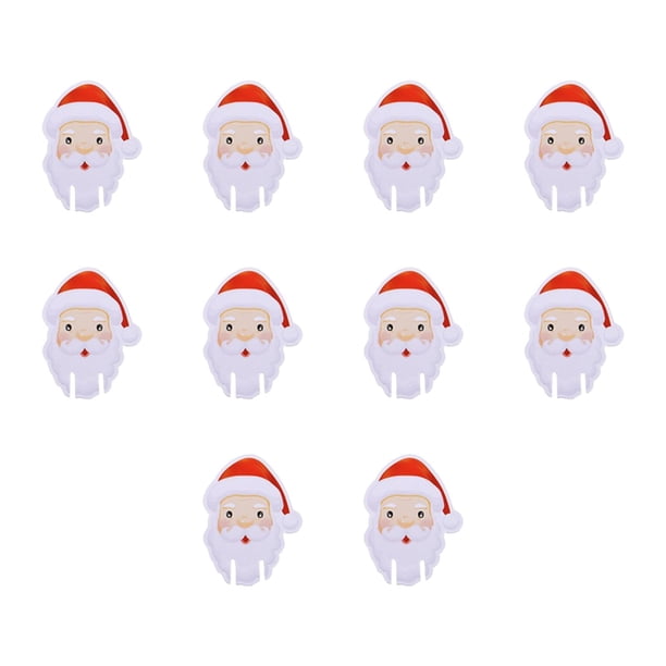 Decoraciones navideñas, adornos navideños, regalos navideños, tarjeta de decoración de copa de vino tinto de Navidad, gorro de Papá Noel, tarjeta de fiesta, decoración de copa de vino, centro comercia