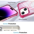 thumbnail image 4 of for iPhone 14 Case Magnetic Phone Case, [Support for Magsafe] Gradient Crystal Elegant Case, Four Corner Cushion Protection Cover Camera Protective for Girls Women -Red Yellow, 4 of 6