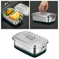 thumbnail image 3 of GUOOL Bento en Acier Inoxydable Rangement pour Enfants Métal pour Camping 2000ml 2 Niveaux 3, 3 of 9