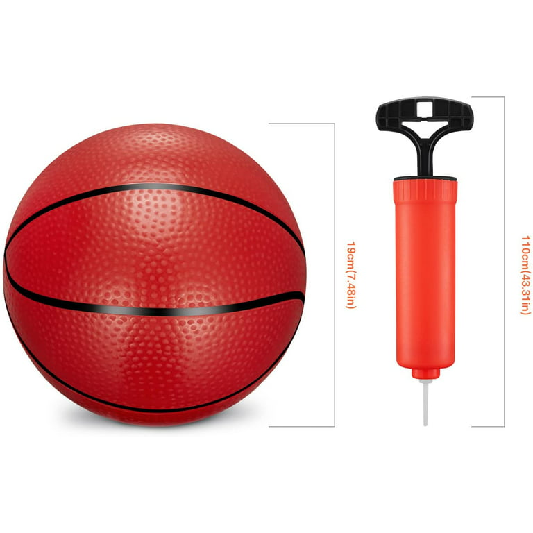 Mini Rubber Basketballs, 4ct