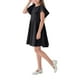 thumbnail image 3 of Odeerbi Vestido A-Line de Verano Para Niñas Vestido Con Manga Volante Acampanado Vestido de Columpio Color Sólido Manga Corta, 3 of 4