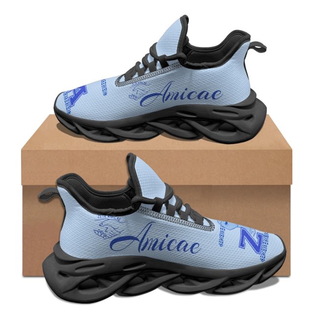 Zapatos de plataforma resistentes al desgaste con cordones y estampado de hermandad americana para mujer, otoño e invierno, zapatillas de baloncesto con imagen personalizada