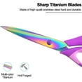 thumbnail image 3 of HAHDAXIA Craft Scissors Set of 3 Pack, All Purpose Sharp Titanium Blades Shears Rubber Soft Grip Handle, Multipurpose Fabric Scissors Tool Great for Adults, Office, Sewing, School and Home Su, 3 of 6