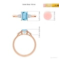 thumbnail image 5 of ANGARA Natural Aquamarine and Pear Diamond Three Stone Engagement Ring in 14K Rose Gold for Women (Size-7x5mm) | March Birthstone, Anniversary, Jewelry Gift for Women | Natural Aquamarine Ring, 5 of 10