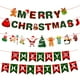 thumbnail image 2 of Pancarta navideña roja y verde, letrero navideño, guirnaldas, Papá Noel, muñeco de nieve, decoraciones para fiestas navideñas, regalo de Navidad, Año Nuevo, 2 of 5