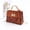 Brown, variant on Women's Snake Print Color Block Chain Crossbody Bag Mini Top Handle Satchel With Gold Lock Clasp Pu Leather Handbag Elegant Travel Fashion Purse