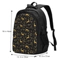 thumbnail image 5 of Balery Christmas Gold Deers1 Print USB Charging Backpack for Men and Women - Water-Resistant, Anti-Theft Laptop Backpack with USB Port for Travel, Work, School, and College, 5 of 7