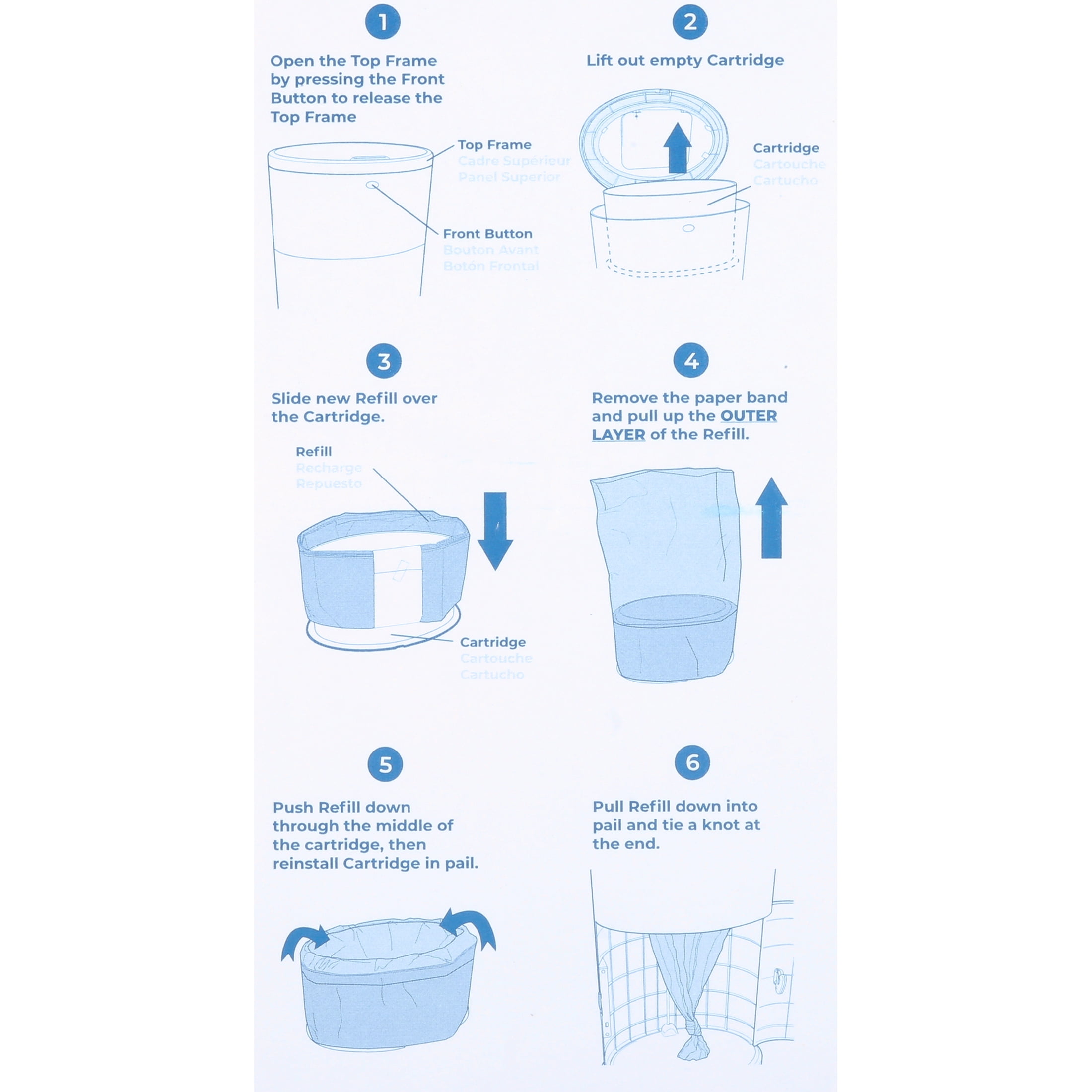 Dekor Mini Diaper Pail Refills | 2 Count