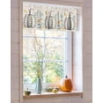thumbnail image 4 of Valances for Windows Thanksgiving Fall Pumpkin Maple Leaves Linen Rod Pocket Cafe Window Treatments Valance Curtains for Kitchen Bathroom Laundry Basement Windows 56"x16", 4 of 6