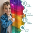 thumbnail image 3 of Blackout Kids Curtains,Colorful Tie Dye Wave Pattern Childrens Insulated Curtains Set Of 2,Bedroom Essentials,Toddler Room Decor 52"x84", 3 of 5