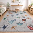 thumbnail image 6 of Addison Rugs Chantille Indoor/Outdoor Transitional Kids Gray Machine Washable Rectangle Rug, 3' x 5', 6 of 8