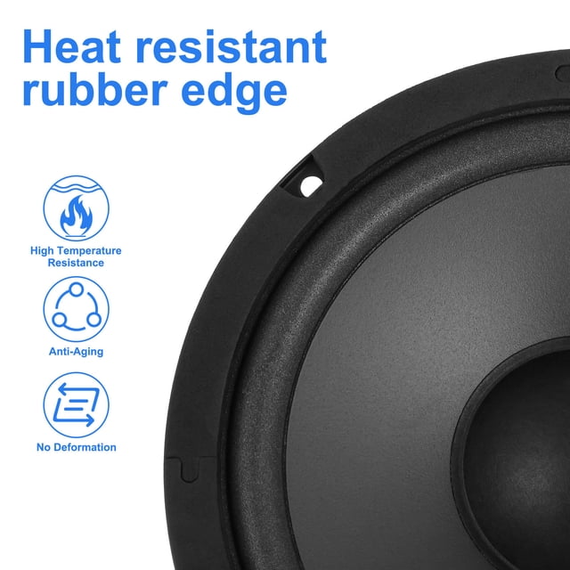 ORDDIART High Performance 6.5 Inch Car Speakers with ABS and Iron for Clear Sound and Easy Installation Black