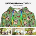thumbnail image 4 of Daiia Vintage Sugar Skull Pattern Women's Fashion Hoodies & Sweatshirts with Kangaroo Pocket Hooded Sweatshirt with Eye-catching Drawstrings-Small, 4 of 7