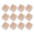 thumbnail image 1 of 12Pcs Sign Holder for Special Events Wooden Stump Shape 3x3x3in, 1 of 8