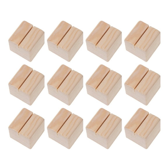 TAILTOSS 12Pcs Wood Sign Holder for Dinner Parties 3x3x3in