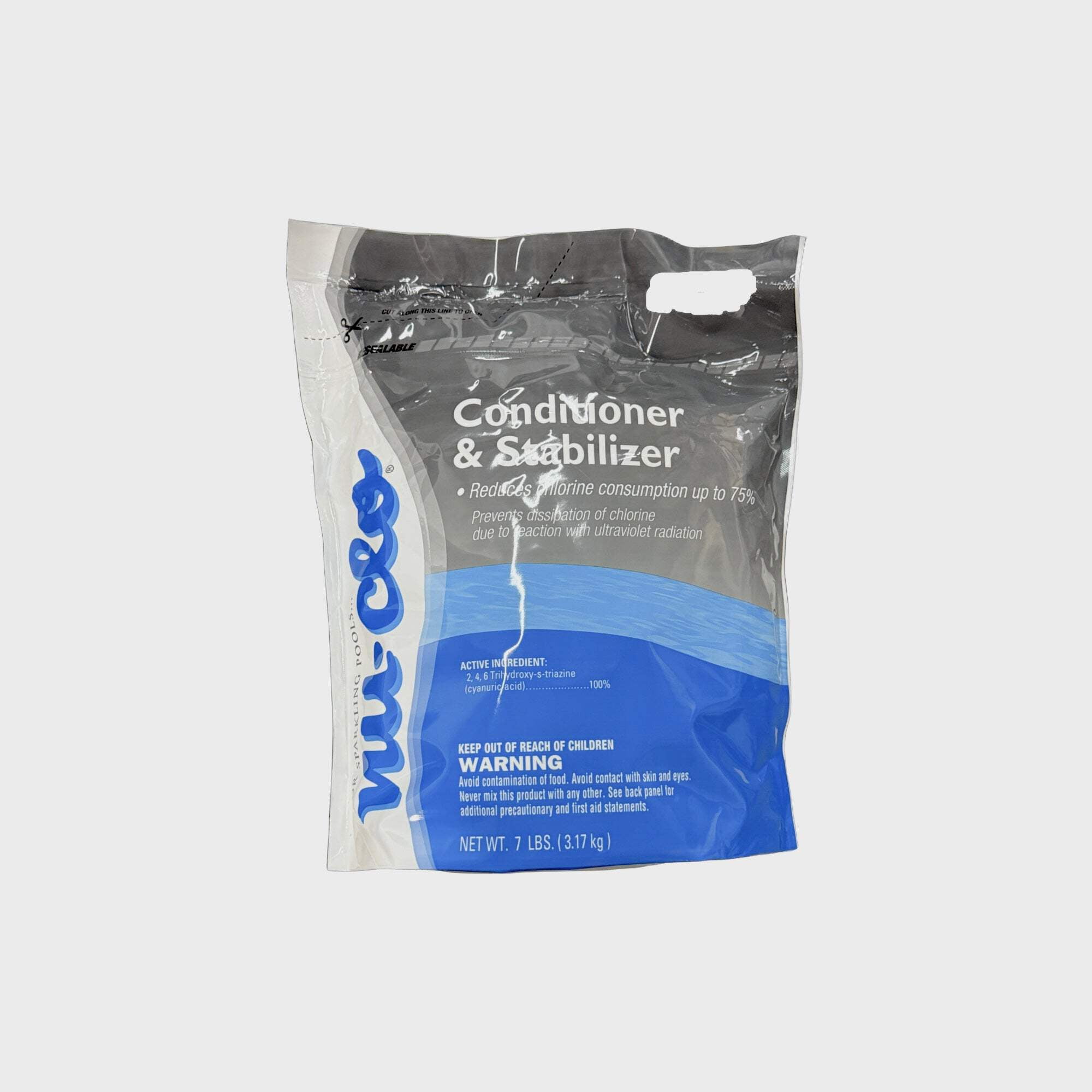 Nu-Clo Cyanuric Acid Chlorine Pool Chemicals, 7 lbs