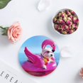 thumbnail image 4 of XDDJA Flamingo Set of 6 Round Coaster for Drinks, Absorbent Ceramic Stone Coasters Cup Mat with Cork Base for Home Kitchen Room Coffee Table Bar Decor, 4 of 5