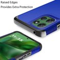 thumbnail image 6 of TJS for Motorola Moto G Power 5G 2025 / Moto G Power 5G 2026 Phone Case, with Tempered Glass Screen Protector, Dual Layer Hybrid Magnetic Support Shockproof Heavy Duty Cover (Blue), 6 of 7