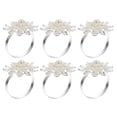 thumbnail image 1 of 6pcs Christmas Party Napkin Rings Party Napkin Holders Creative Napkin Buckles (Silver), 1 of 6