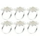 thumbnail image 1 of EeaseMX 6 anillos para servilletas de Navidad, porta servilletas, hebillas creativas para servilletas (plateadas), 1 of 7