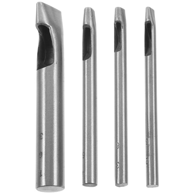 UPOUART 4Ud De Herramientas Para Perforar De Cuero Color Plata Para Uso En Jardinería