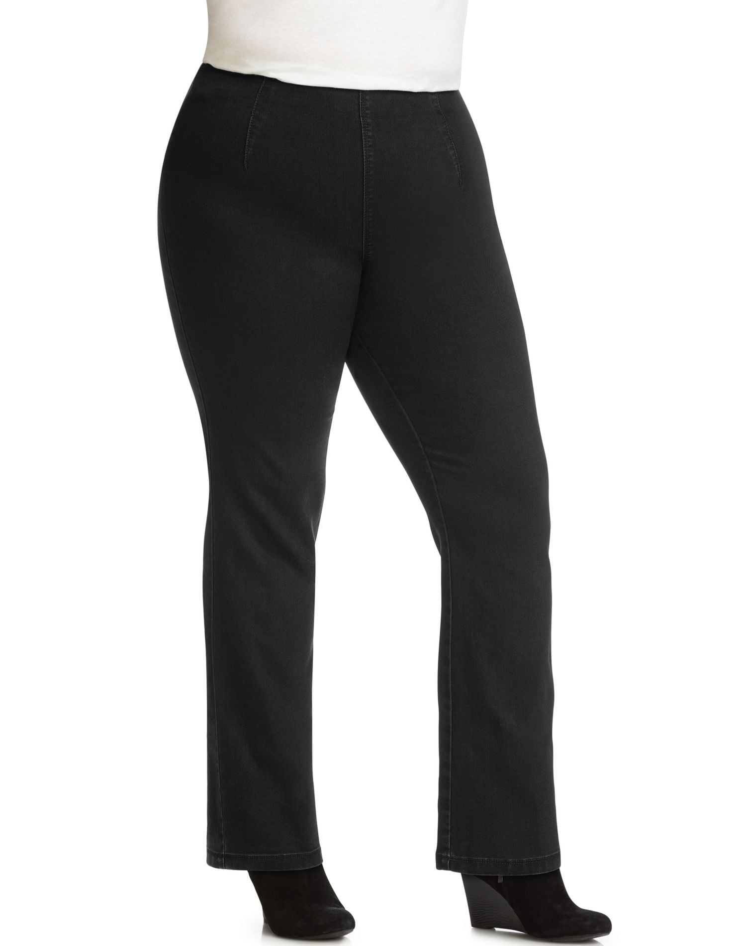 Just My Size Womens Bootcut Jeans with Tummy Control, 1X, Black ...
