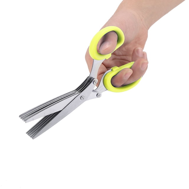 Cortador de cilantro ANGGREK Acero inoxidable 5 capas Tijeras de cocina
