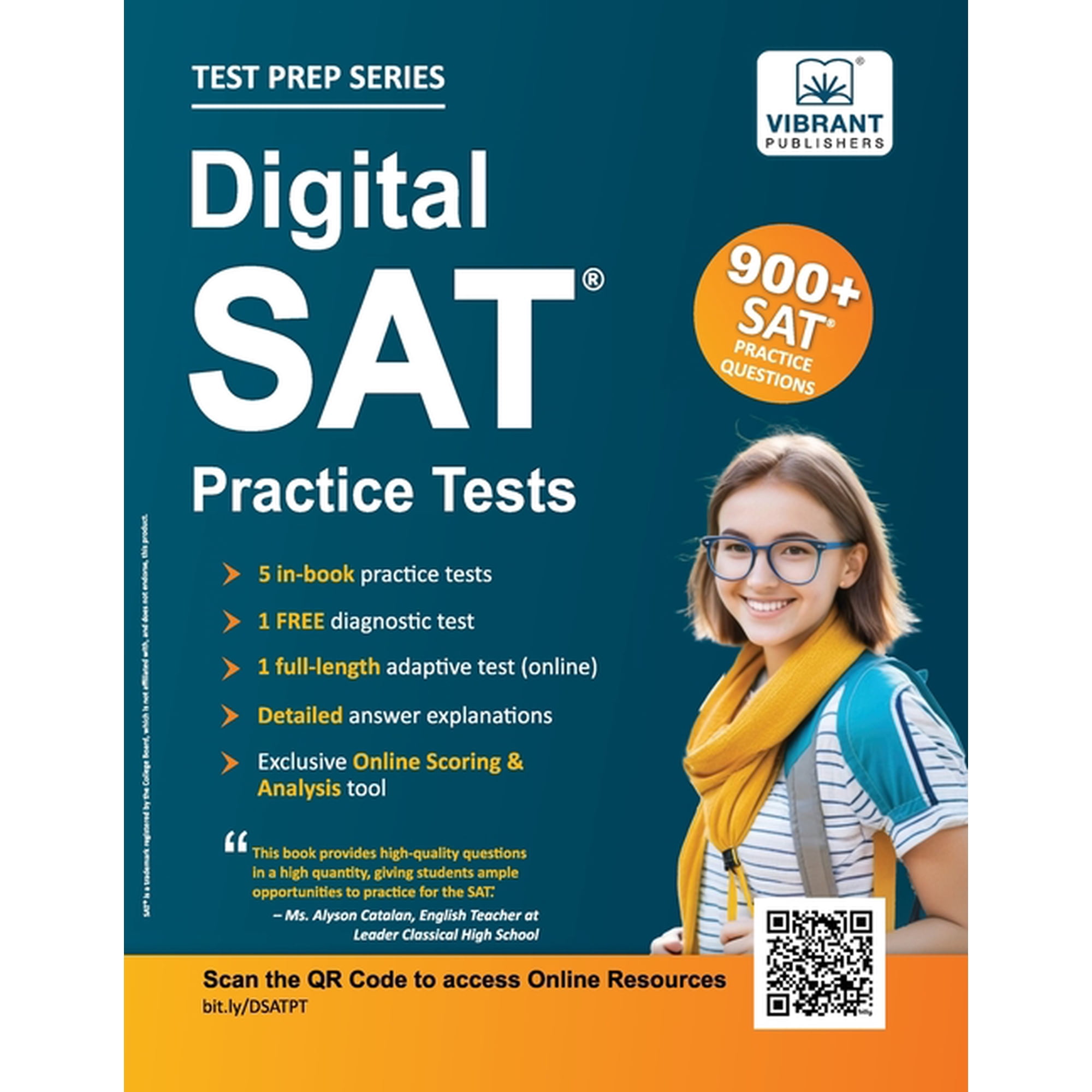 Digital SAT Practice Tests: 900+ SAT Practice Questions, (Paperback)