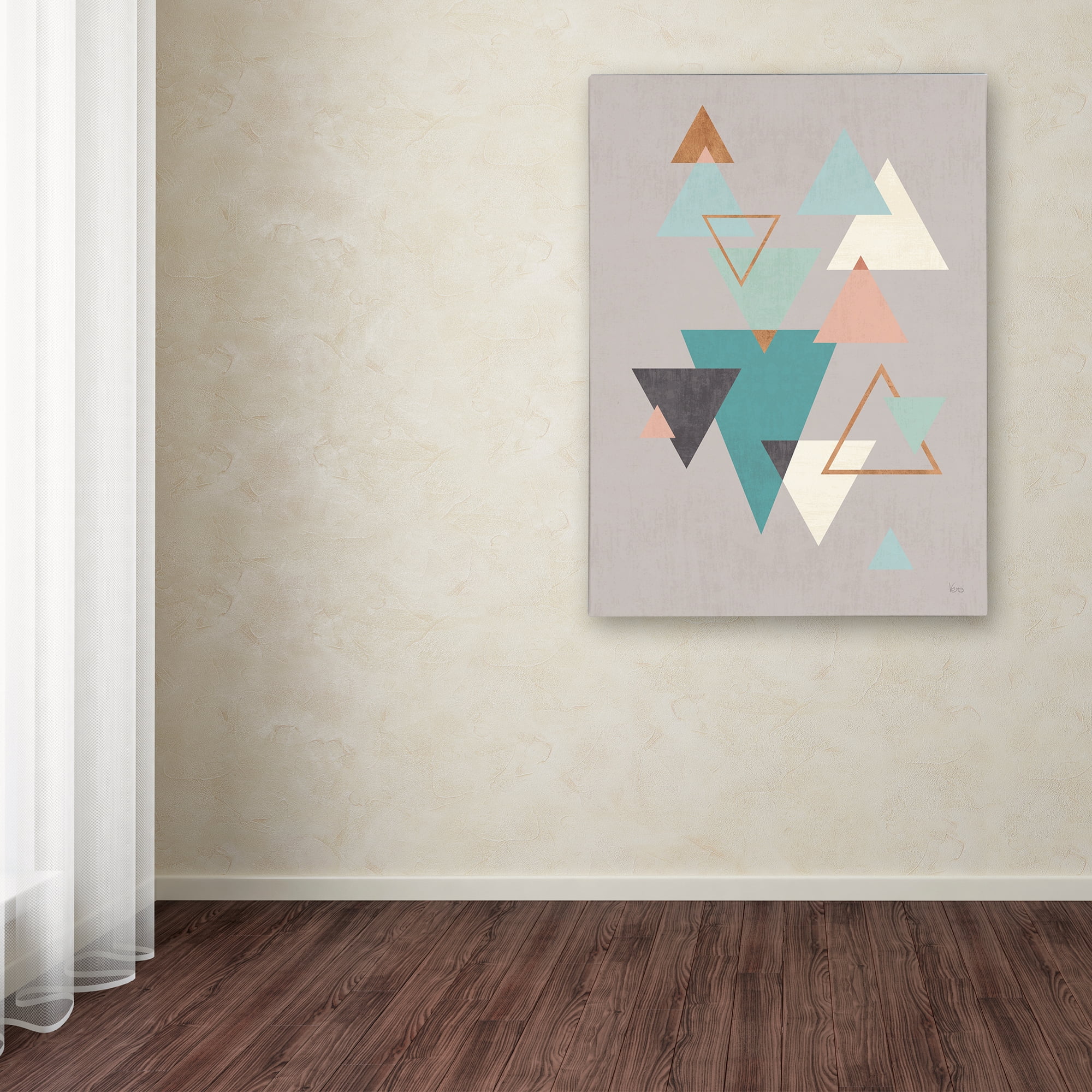 Trademark Fine Art 'Abstract Geo II Gray' Canvas Art by Veronique Charron