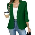 thumbnail image 4 of BRDFRL Blazers for Women Business Casual Open Front Office Work Lightweight Suit Jackets Summer Fall Cardigan Green XL, 4 of 7