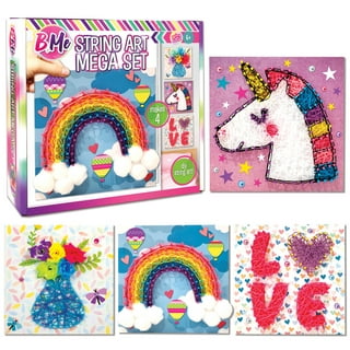  Amazaque DIY String Art Craft Kit for Kids - Colorful Arts and  Crafts Projects - Creative and Unique Birthday Gift for Little Girls - 3D  Yarn Crafting Kits - Sewing Set