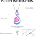 thumbnail image 2 of Swan Urn Necklace for Ashes Heart Swan Urn Necklaces Keepsake Memorial Lockets for Ashes Urn Pendants for Women Men, 2 of 7