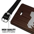 thumbnail image 3 of Horse Silhouette Cowboy Western Rectangle Leather Luggage Card Suitcase Carry-On ID Tag, 3 of 7
