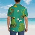 thumbnail image 6 of Cute Cartoon Frogs Hawaiian Shirts For Men, Summer Short-Sleeve Relaxed-Fit Button-Down Shirts Xx-Large, 6 of 9