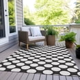 thumbnail image 6 of Addison Rugs Chantille Indoor/Outdoor Transitional Circles Black Washable Rectangle Rug, 10' x 14', 6 of 6