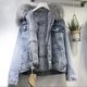 thumbnail image 4 of Abrigo de mezclilla para mujer, abrigo de invierno grueso de vellón, abrigo de algodón extraíble, chaqueta vaquera, chaqueta forrada, jeans con piel, chaqueta de invierno cálida, capucha,, 4 of 4